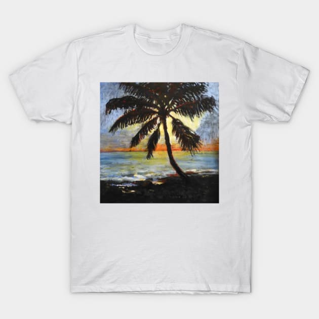 Sunset palm T-Shirt by AmyKalish